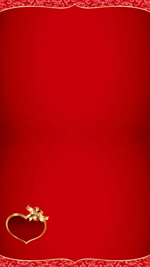 红色边框h5素材背景