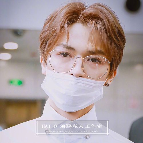 偶像练习生朱正廷同款眼镜女多边形防辐射蓝光平光镜素颜近视框架