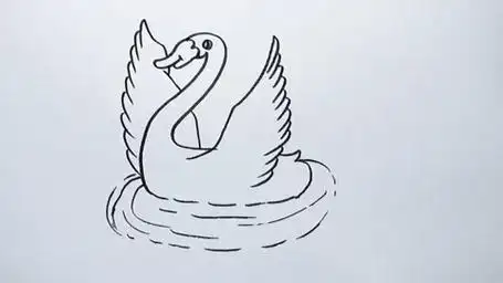 40秒教你画只大白鹅,一看就会