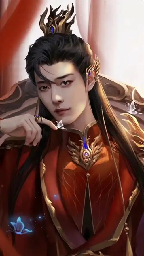 一不小心穿到现代 "古风男头 "肖战 "美男子