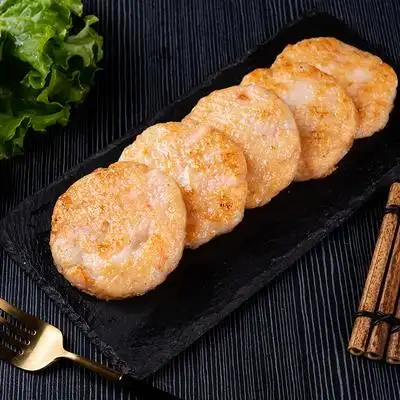 速冻鲜虾饼鱼虾仁油炸半成品儿童宝宝早餐速食虾排虾类制品