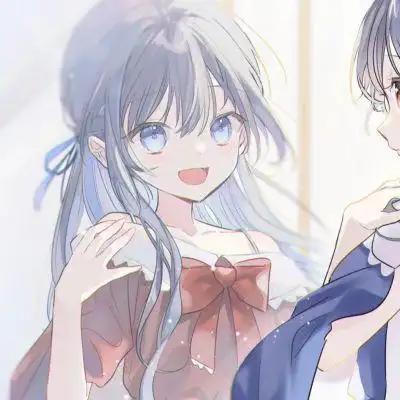 动漫唯美可爱闺蜜头像太阳下山了夜里也有灯打开你看这世界不坏