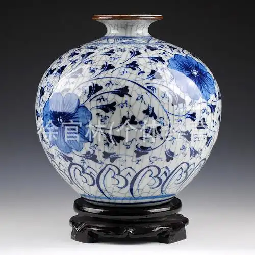 【品名】:仿古官窑陶瓷 花瓶 【产地】:中国·景德镇 【材质】:优质