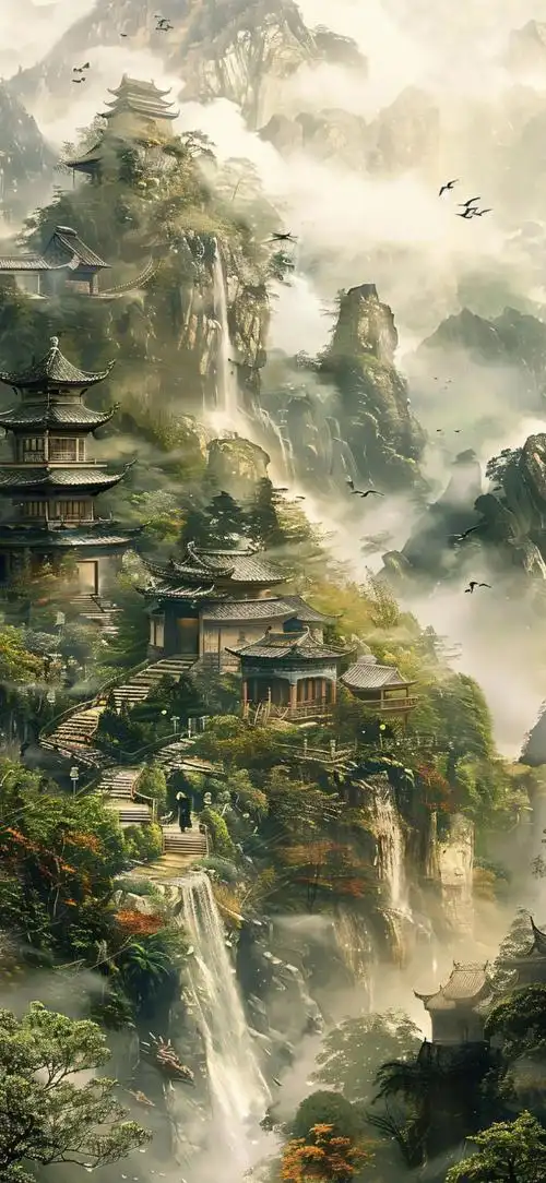 高清壁纸无水印#超梦幻ai古风壁纸