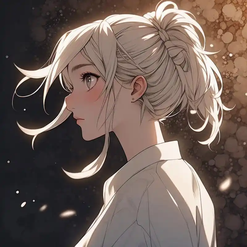 96唯美丸子头侧面头像集锦96 探索丸子头的魅力,唯美侧面展现不一