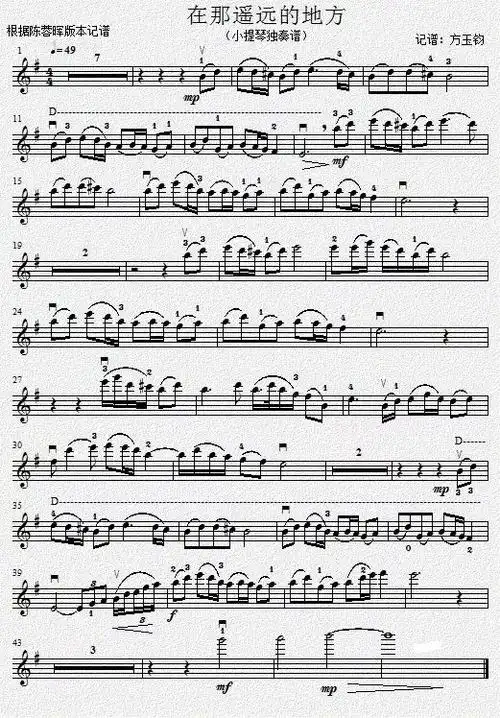 试比较吕思清陈蓉晖小提琴在那遥远的地方