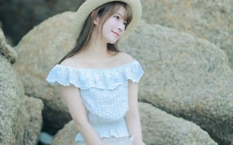 韩国美女yurisa海边清纯写真高清壁纸