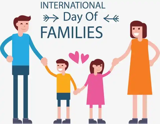 矢量png拉着手的一家四口人