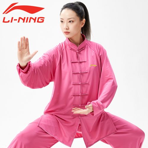 太极服装李宁品牌女装夏季洋气牛奶丝男太极拳太极服