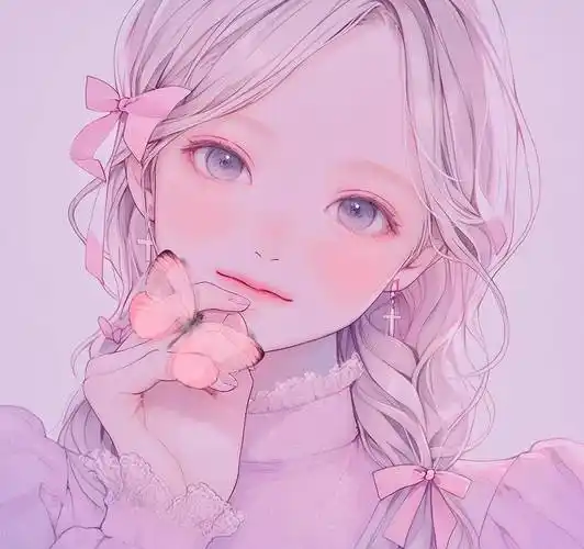 高级小众头像,粉色系头发_女孩_形象_视频