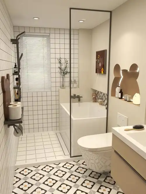 装修设计可爱的小熊浴室浓情巧克力