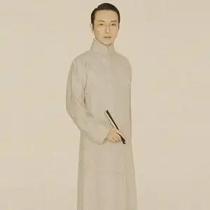 正品万疆李玉刚同款古装民族风复古民国长衫长袍舞台公子少爷服演