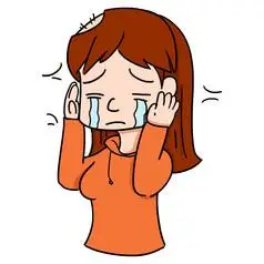 手绘忧虑女性脱发元素图片