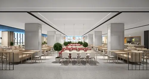 月泉晓彻|天津爱旭太阳能"月牙泉"员工餐厅设计