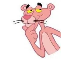 粉色顽皮豹卡通头像_微信头像图片大全