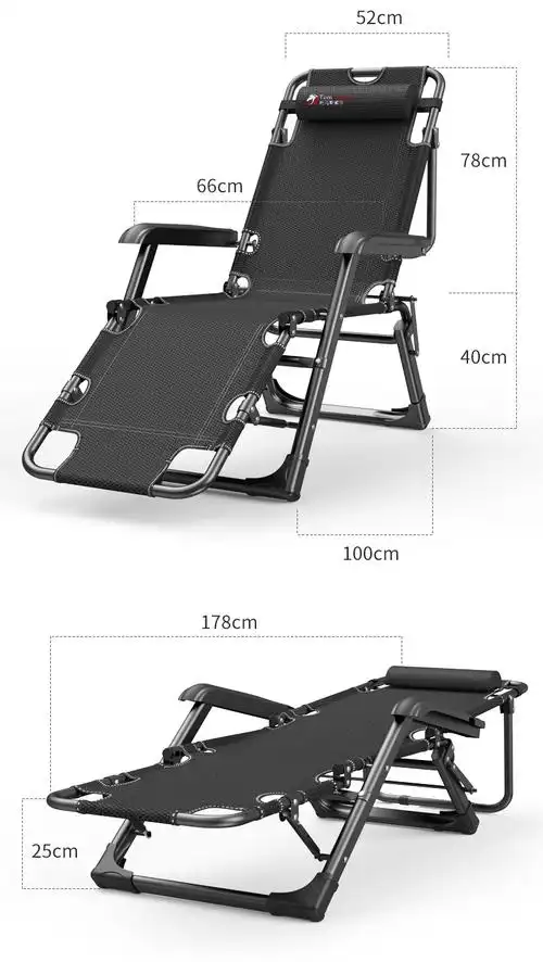 工厂批发躺椅折叠椅午休靠椅午睡折叠床休闲靠背懒人沙发家用阳台
