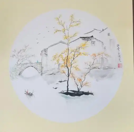 益青  #江南水乡  #山水画  #写意国画  #教程