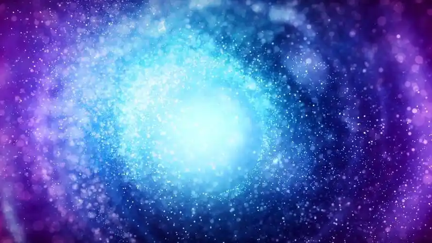 星空素材蓝紫色粒子循环扩散唯美星辰粒子动态演绎背景视频素材