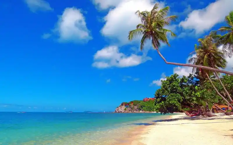 蓝色缤纷海岸,高清图片,电脑桌面-壁纸族