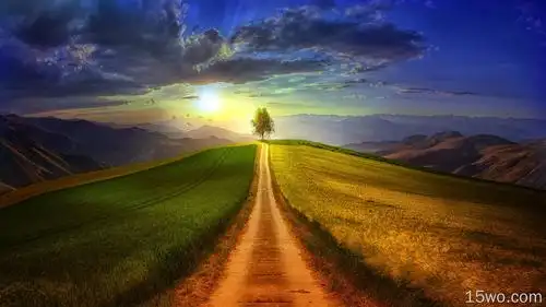 山上的树天空唯美4k风景壁纸3840x2160