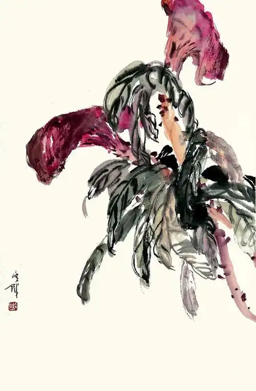 钱瘦铁花鸟画作品欣赏