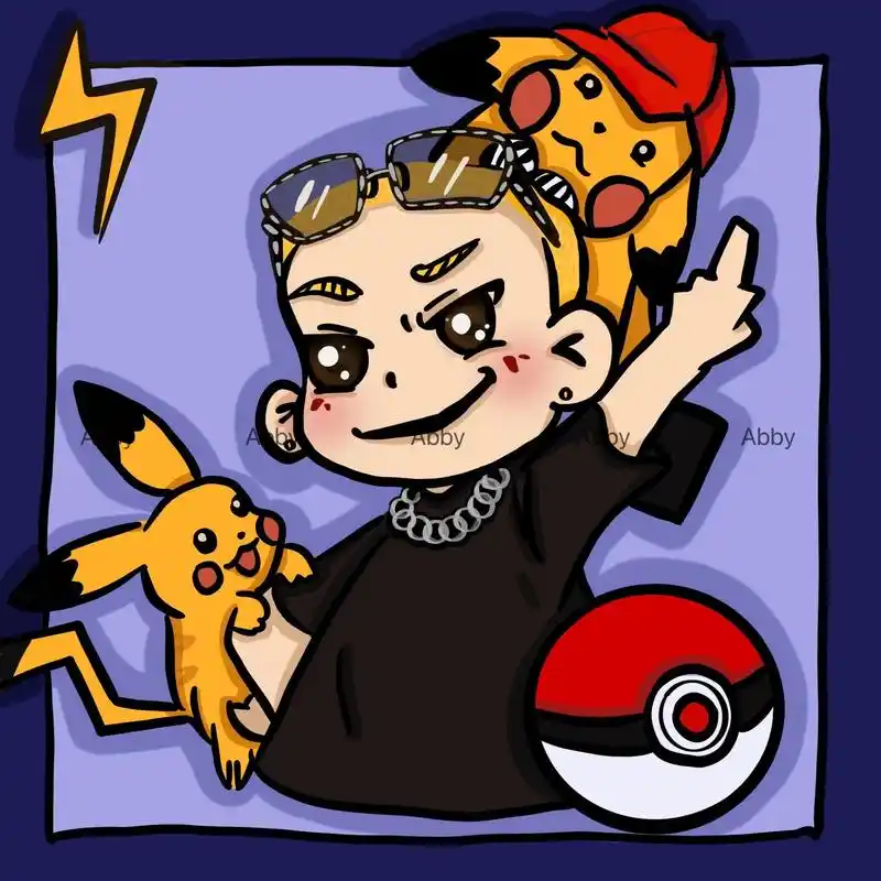 皮卡丘男孩.#皮卡丘 #procreate绘画 #卡通头像