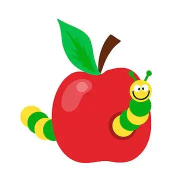 卡通毛毛虫昆虫矢量图