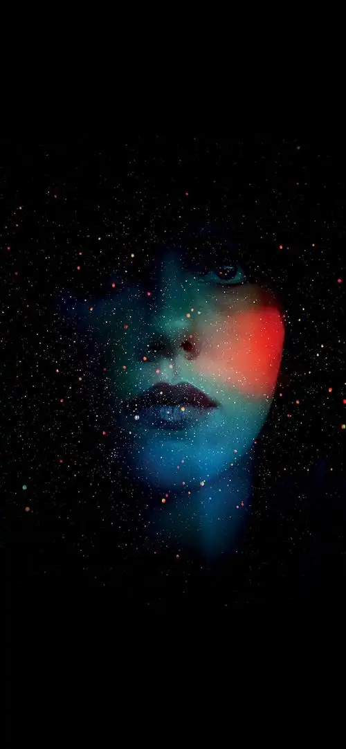 唯美的黑色背景动漫女生头像壁纸