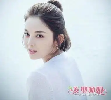短发半丸子头发型图片 超短发如何扎半丸子头(3)