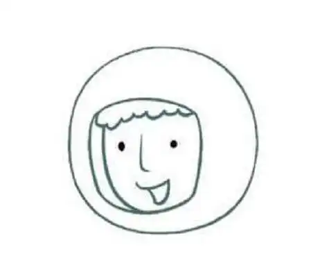 3-6岁儿童简笔画,宇航员简笔画,简笔画人物,简笔画教程,简笔画图片