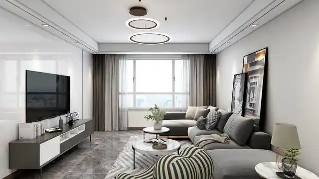 潍坊新房三室二厅好看的现代简约装修案例