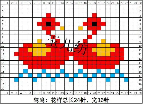 60款织中间花样动物和植物花样,打毛线鞋花样编织图纸