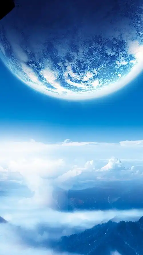 蓝色云端星球ps源文件h5背景免抠素材免费下载_觅元素51yuansu.com