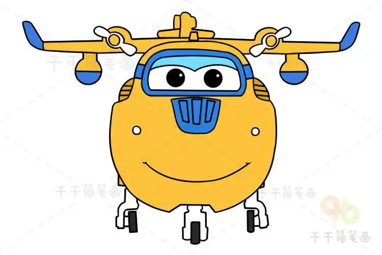 超级飞侠多多简笔画步骤图