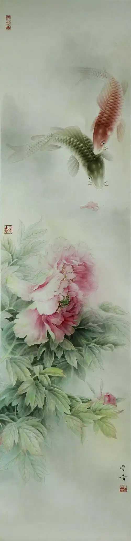 龚雪青工笔画鉴赏四张作品绝对精品
