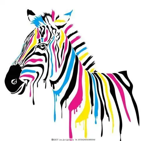 动物简笔画彩色斑马热气球简笔画画法详解免扣可爱彩色手绘线条画简笔