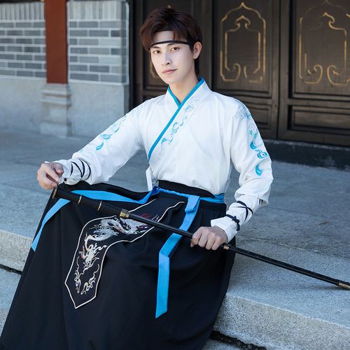 9325#汉服男装古风仙气飘逸书生侠客中国风日常演出服装