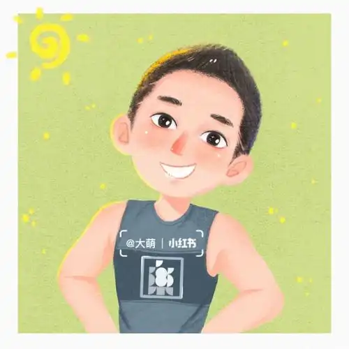 原创插画阳光肌肉男