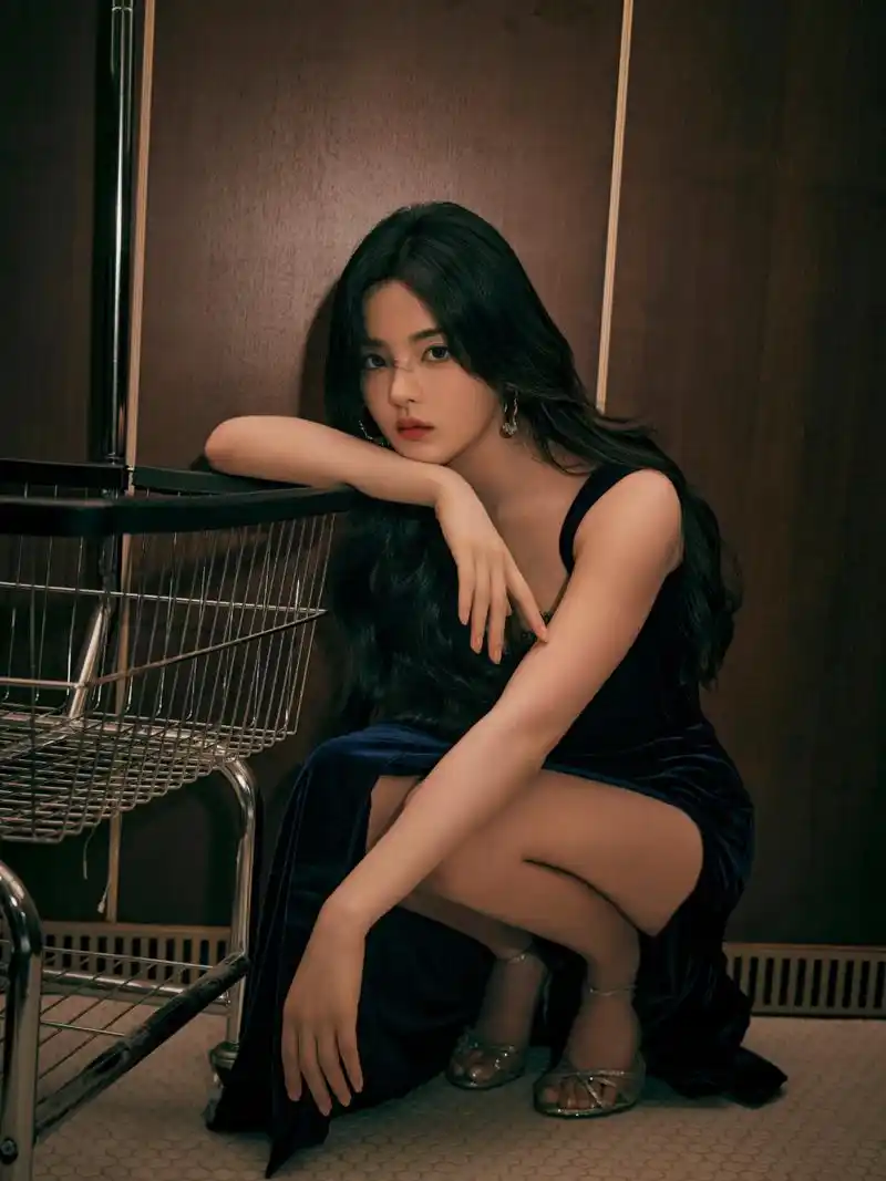 清新脱俗!杨超越蓝色吊带裙惊艳现身,让人不由眼前一亮!