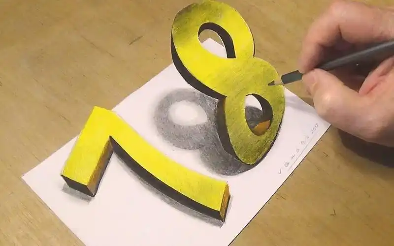 我也能画个"7788",3d素描画家教你最简单的两个数字画法