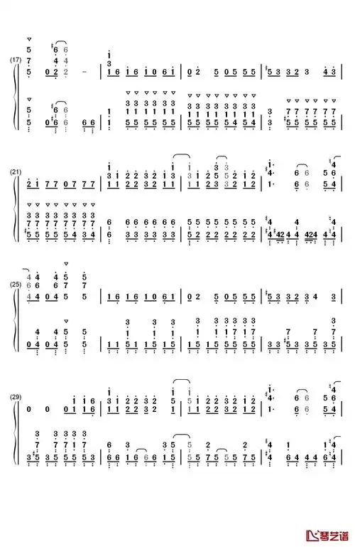 baby钢琴简谱-数字双手-甜蜜子弹2
