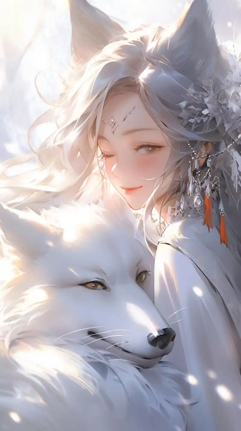 小狐妖.青丘白狐,wink一下.#二次元 #女生头像 #美女 - 抖音