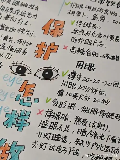 爱眼护眼/保护视力手抄报✨