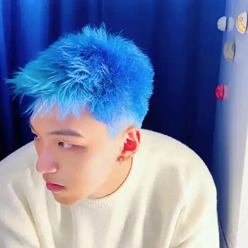 显白到发光克莱因蓝发色73蓝色系发色天花板极致的蓝色73#大连