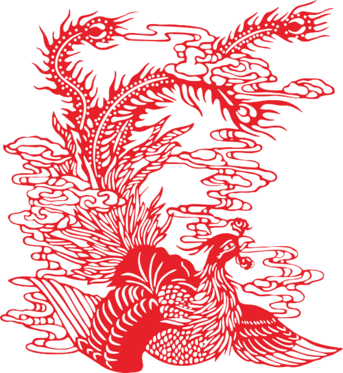 中国传统元素剪纸
