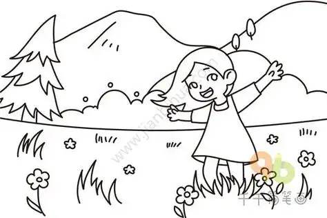 简笔画春天简笔画春天来了幼儿园