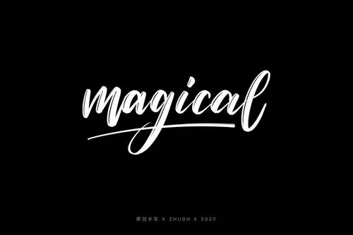 手写英文brush字体