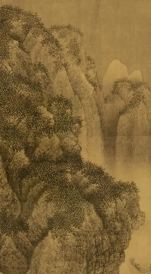 雪天赏画范宽雪景寒林图