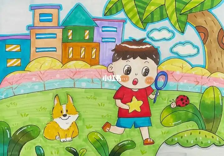 儿童画考级美丽的城市