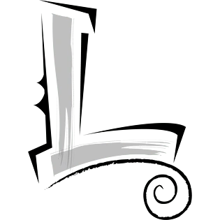 卡通欧式简约花纹英文艺术字母l